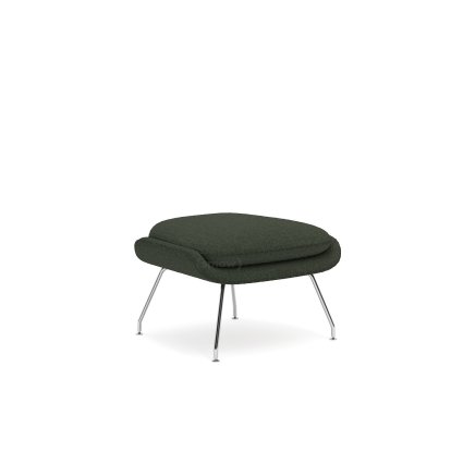 Womb Ottoman , Moyen (H 35cm / l 53cm / P 44cm), Tissu Curly - Vert