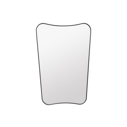 Miroir mural F.A. 33, 54 x 80 cm, Laiton, noir