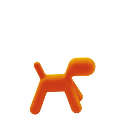 Tabouret Puppy, Moyen (H 45 x L 34 x P 56,5 cm), Polyéthylène (adapté à une utilisation en extérieur), Orange mat (1001 C)