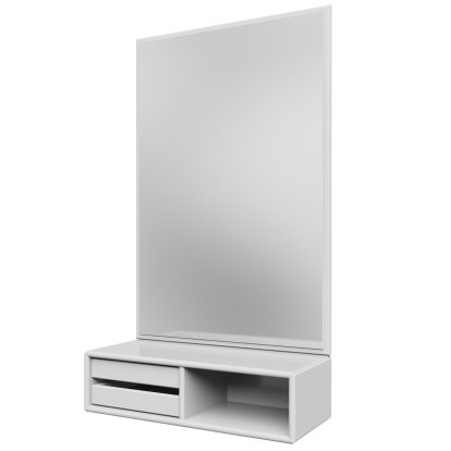 Miroir Glance avec tablette, New White