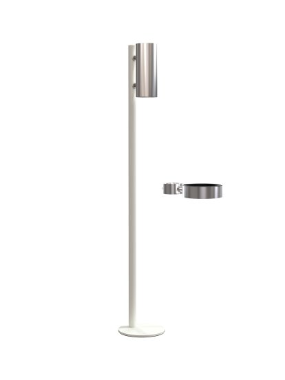 Nova distributeur de Désinfectant pour Sols, Blanc mat, Inox brossé