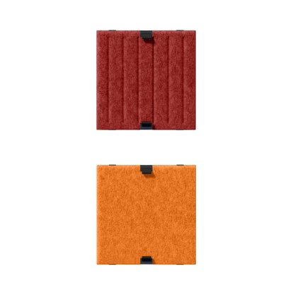 USM Haller Soft Panel Duo pour étagère USM, 35 cm x 35 cm, Rouge / Orange