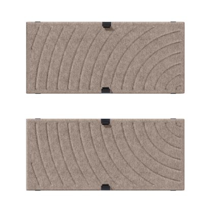 Soft Panel USM Haller Mono pour étagère USM, 75 cm x 35 cm, Taupe, Courbes