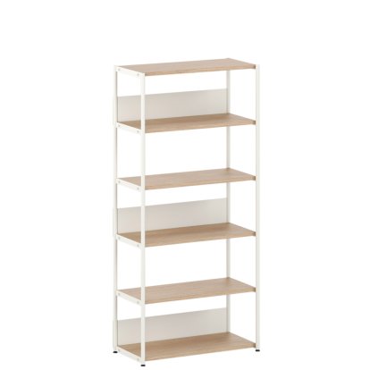 Étagère Unit en bois, 180 cm, Ouvert, Chêne / Blanc crème