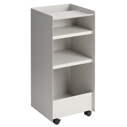 Caisson à roulettes Folded, H 83,7 cm, Gris, Ouvert