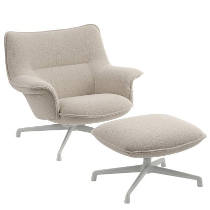 Fauteuil Lounge Doze, Avec ottoman, Hearth 7 / Gris