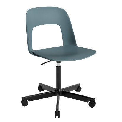 Chaise pivotante Layout 141, Océan, Aluminium thermolaqué noir 