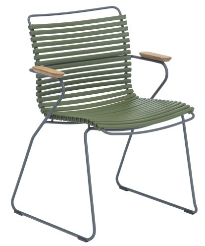 Chaise Click , Avec accotoirs, Vert olive