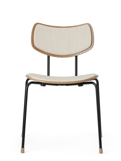 Chaise VLA26 Vega, Chêne laqué, Mood - crème, Thermolaqué noir