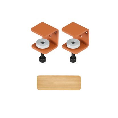 Etagère murale Tiptoe chêne massif, Étagère murale 60 cm, Rouge tangerine