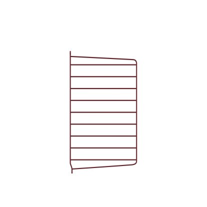 Échelle murale String System, Seul, 50 x 30 cm, Rouge foncé