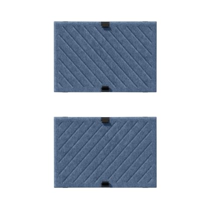 USM Haller Soft Panel Mono pour étagère USM, 50 cm x 35 cm, Bleu, Diagonales