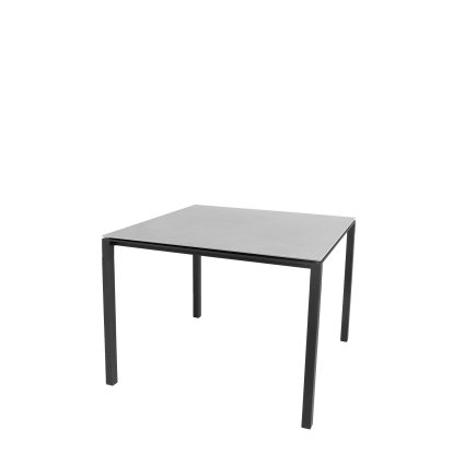 Table Pure, 100 cm x 100 cm, Gris béton, Gris lave