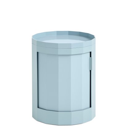 Caisson Facet Cabinet, H 49 x Ø 38 cm, Brouillard bleu