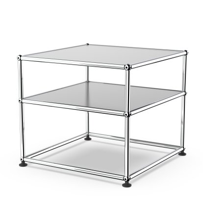 USM Haller table d'appoint Type 2, Métal, Argent mat USM
