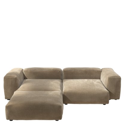 Vetsak Sofa Set 3, Cord velours - Sable, Sans coussin