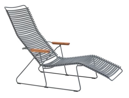 Chaise longue Click, Gris foncé