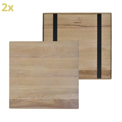 Plateau en bois pour étagères USM Haller, taille L, 50 cm x 50 cm, Chêne, huilé blanc