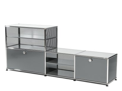 Étagère-banc de vestiaire Type 2 USM Haller, Gris moyen RAL 7005