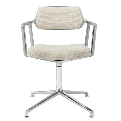 Chaise pivotante Swivel 453, Mélange viscose-laine Wavy, Poli