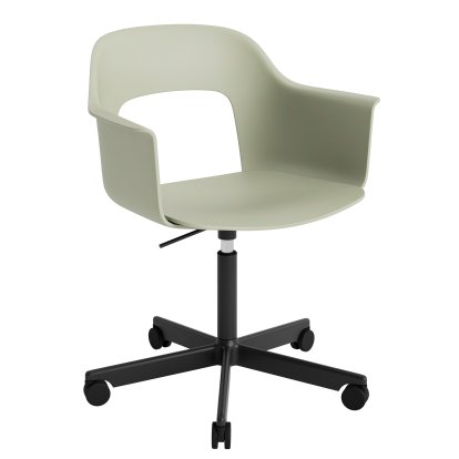 Chaise pivotante Layout 241, Vert pastel, Aluminium thermolaqué noir 