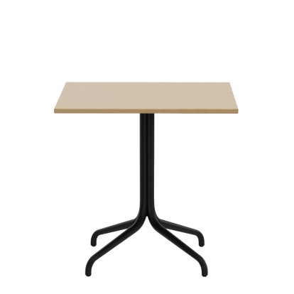 Table Belleville, 75 x 75 cm, Placage chêne clair