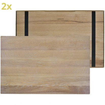 Plateau en bois pour étagères USM Haller, taille L, 75 cm x 50 cm, Chêne, huilé blanc