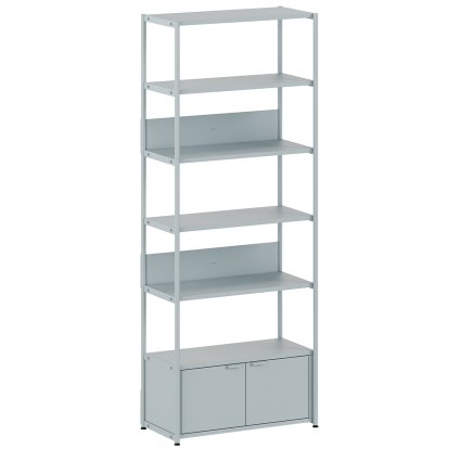 Étagère Unit en acier, 215 m , 1 x porte double, Bleu pâle
