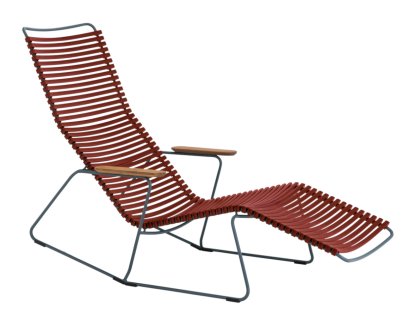 Chaise longue basculante Click, Poivron