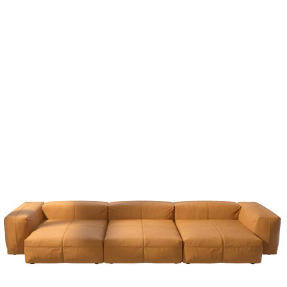 Vetsak Sofa Set 5, Cuir - Marron, Sans coussin