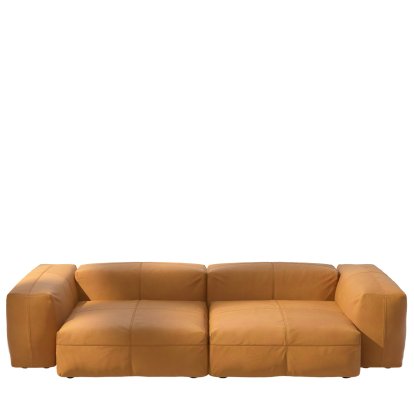 Vetsak Sofa Set 2, L, Cuir - Marron, Sans coussin