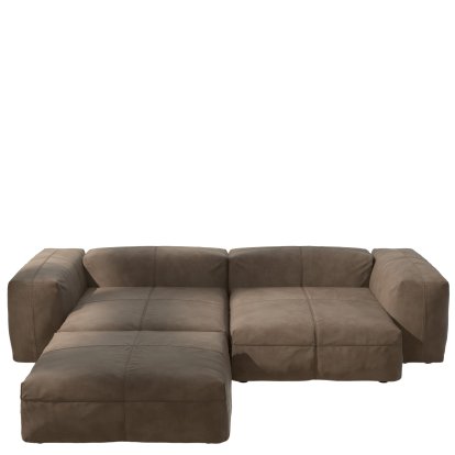 Vetsak Sofa Set 3, Cuir - Cacao, Sans coussin