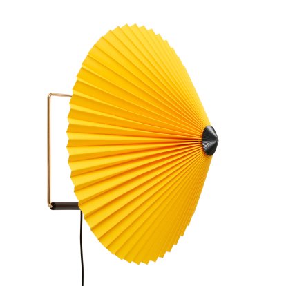 Applique murale Matin, Ø 380 mm, Yellow, Laiton poli