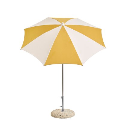 Parasol Terrazza Octagon, Ocre / blanc cassé, Avec pied de parasol