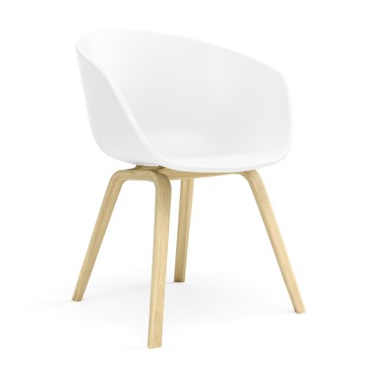 Chaise About A Chair AAC 22, Blanc, Chêne savonné