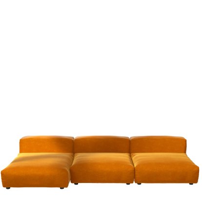 Vetsak Sofa Set 4, Suave - Orange, Sans coussin