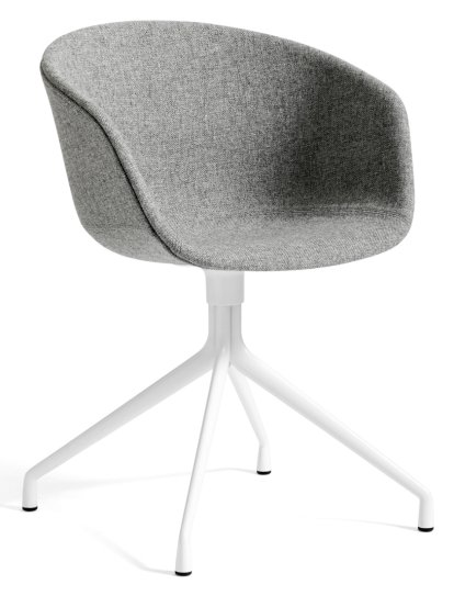 About A Chair AAC 21, Hallingdal - gris clair, Aluminium thermolaqué blanc