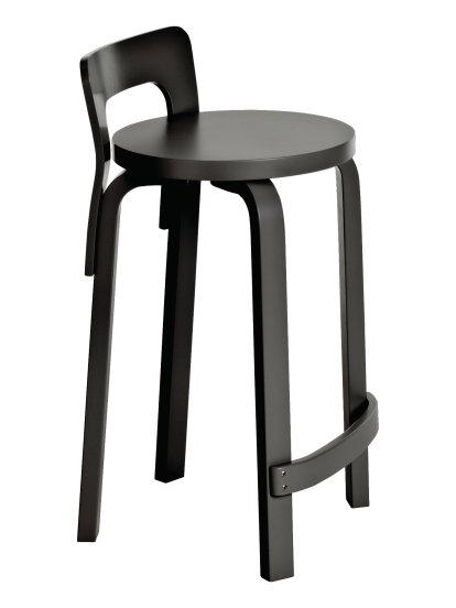 Chaise haute K65, Assise et pieds vernis noir