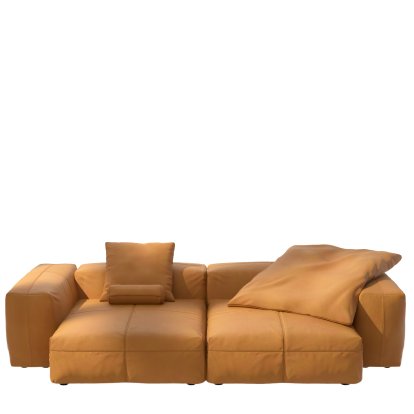 Vetsak Sofa Set 2, XL, Cuir - Marron, Avec coussin
