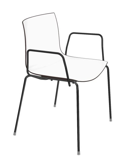 Catifa 46 Tube, Noir, Bicolore, Noir anthracite, siège blanc, Avec accoudoirs