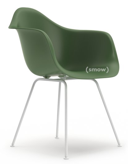 Eames Plastic Armchair DAX, Forêt, Sans rembourrage, Sans rembourrage, Version standard - 43 cm, Revêtement blanc