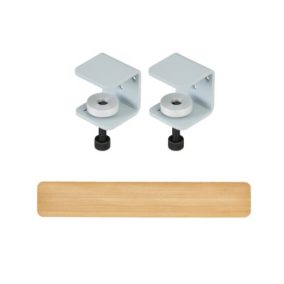 Etagère murale Tiptoe chêne massif, Étagère murale 120 cm, Bleu pâle
