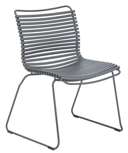 Chaise Click , Sans accotoirs, Gris foncé