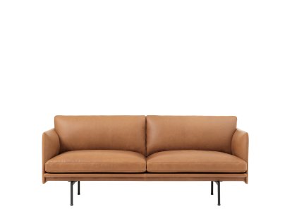 Canapé Outline , 2 places, Cuir cognac