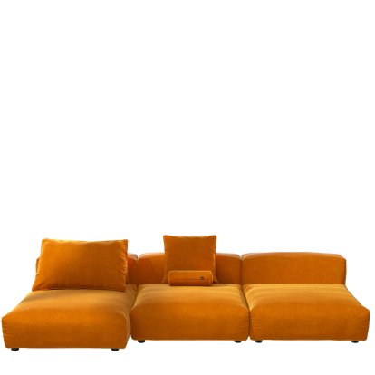 Vetsak Sofa Set 4, Suave - Orange, Avec coussin