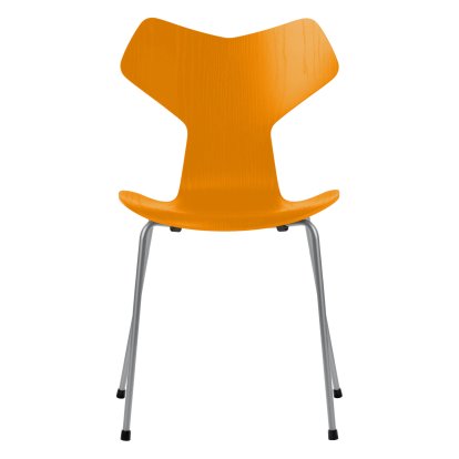 Chaise Grand Prix, Frêne coloré, Jaune brûlé, Silver grey