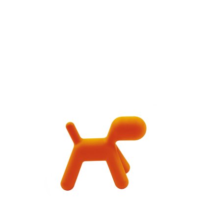Tabouret Puppy, Petit (H 34,5 x L 26 x P 42,5 cm), Polyéthylène (adapté à une utilisation en extérieur), Orange mat (1001 C)