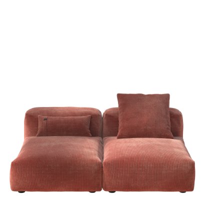 Vetsak Sofa Set 1, M, Cord velours - Brique, Avec coussin