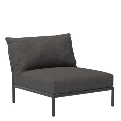 Fauteuil lounge Level 2, Gris foncé, Gris foncé basique
