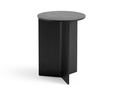 Table Slit, Bois, H 47 x Ø 35 cm, Laqué noir